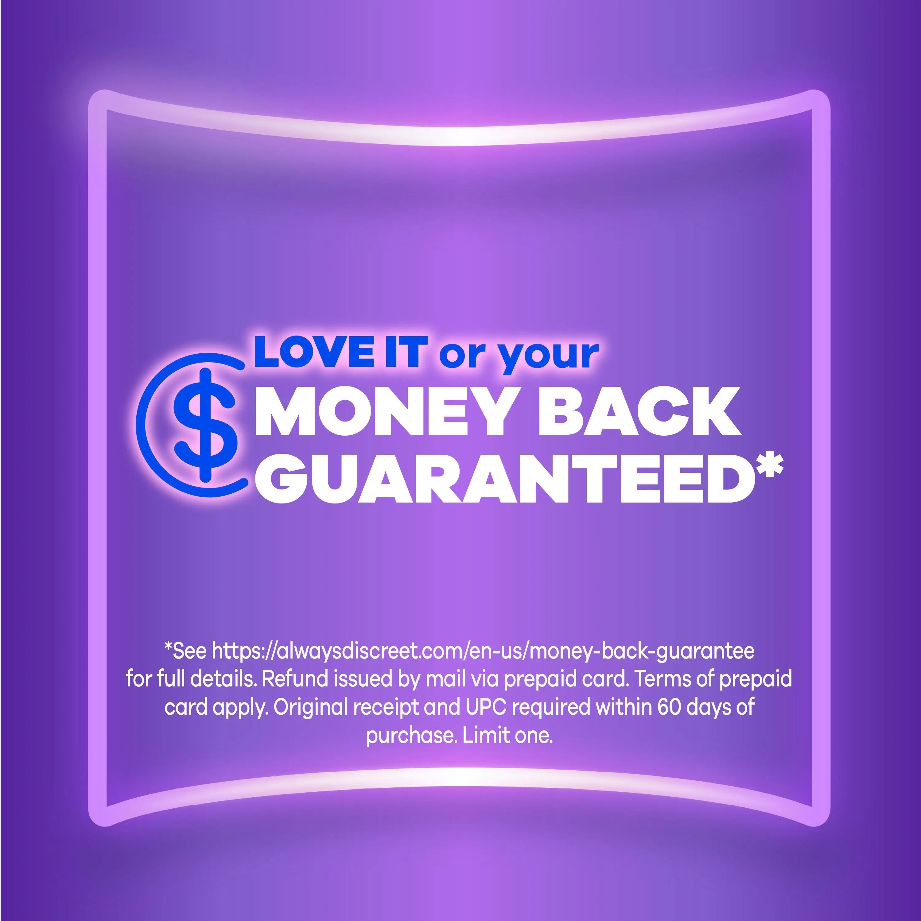 Always Discreet packaging with FSA/HSA eligible label