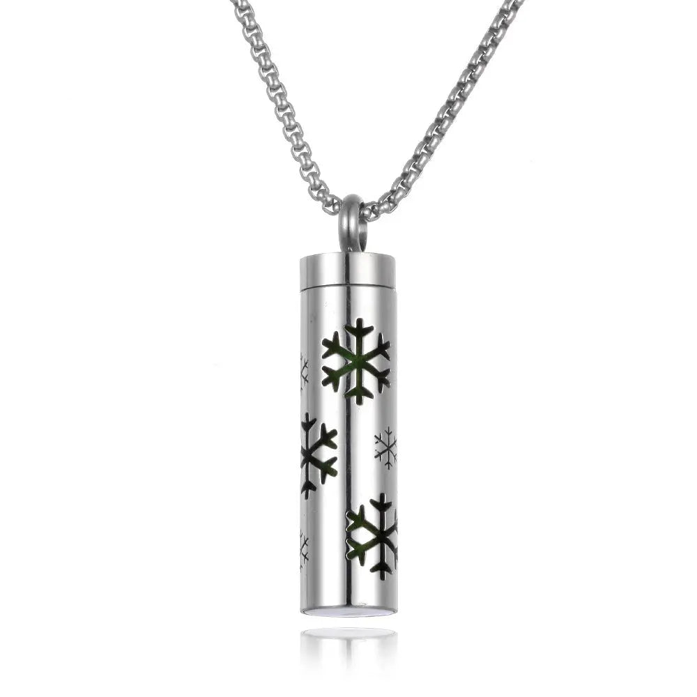 Aromatherapy Pendant Perfume Bottle Essential Oil Titanium Steel - Rizk From Razzak