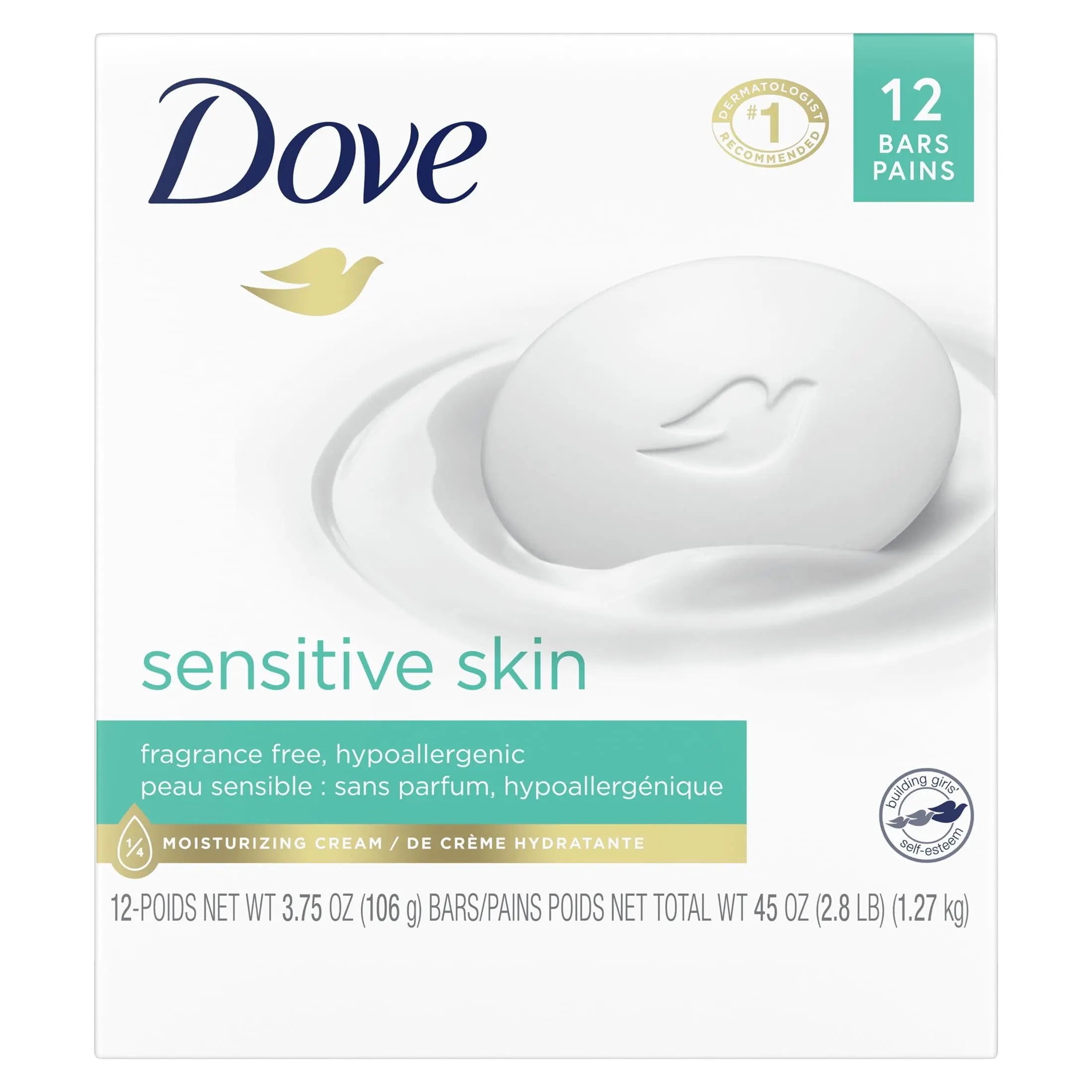 Dove luxurious lather soap bar for gentle body care