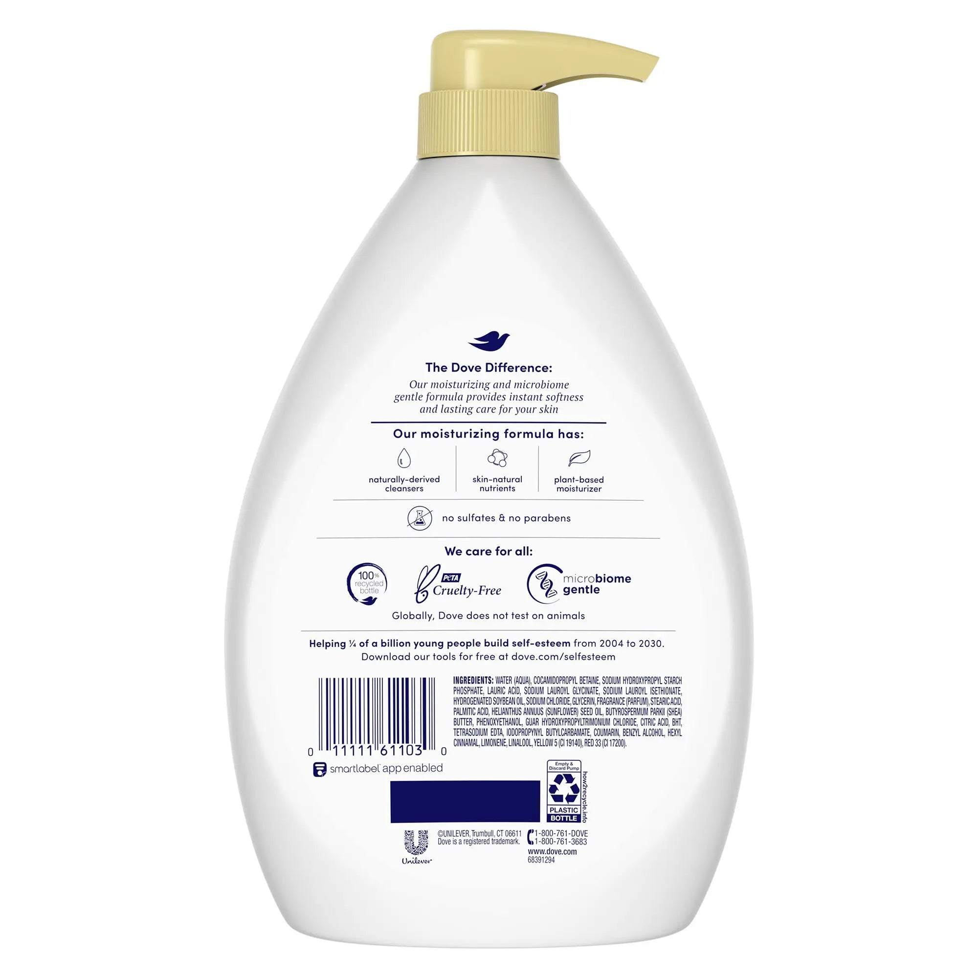 Dove Pampering Long Lasting Gentle Body Wash, Shea Butter and Vanilla, 30 fl oz Adorn Glow