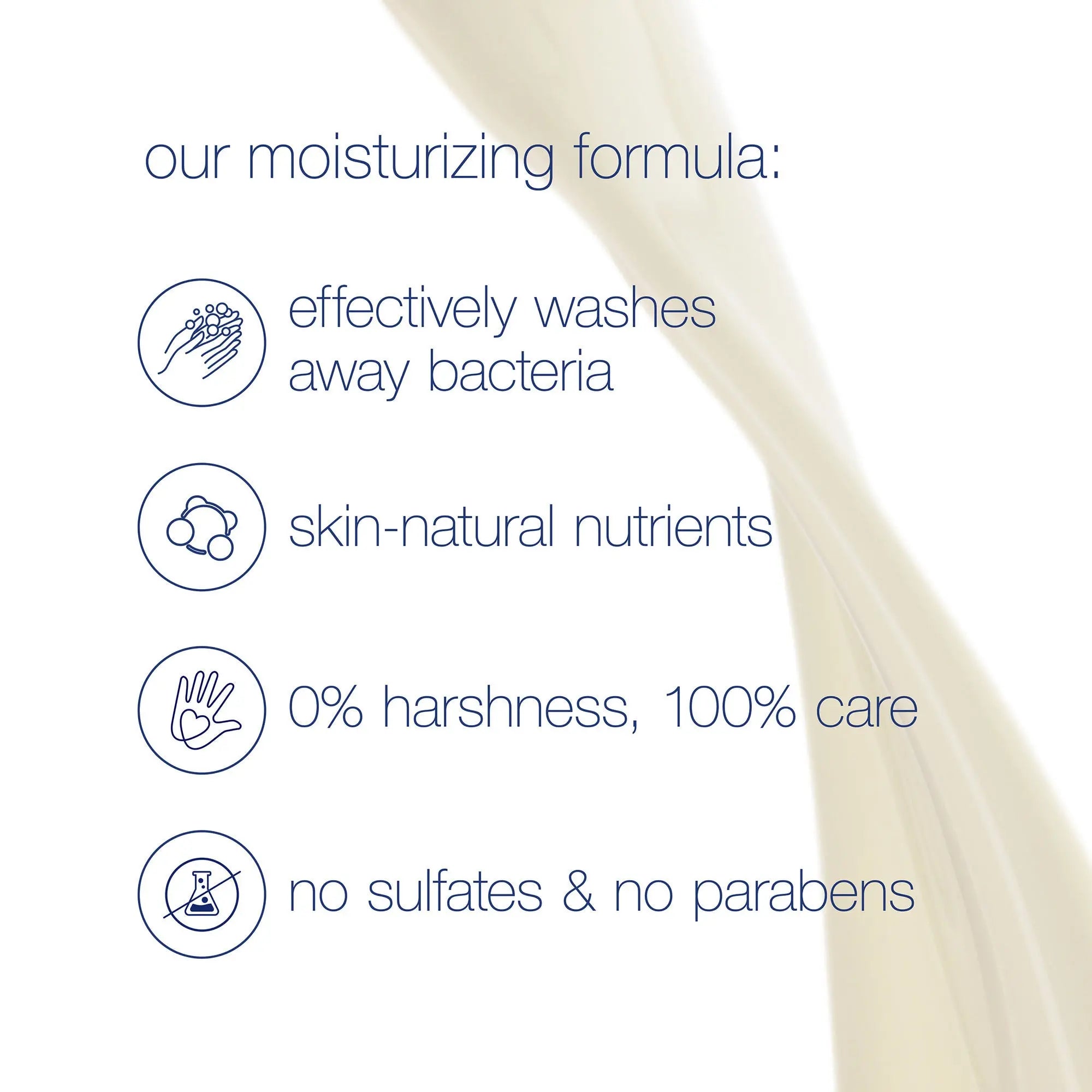 A rich lather of Dove Pampering Body Wash on a shower pouf