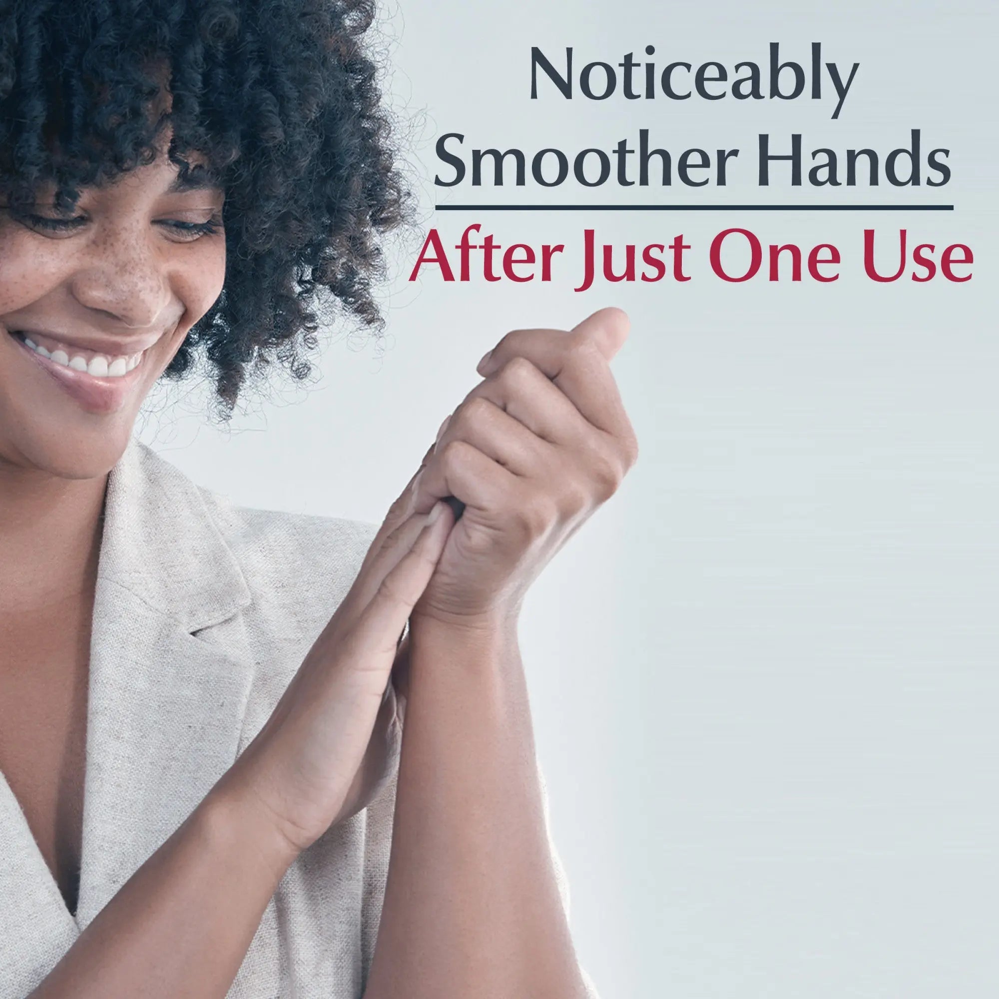 Eucerin hand cream shown being applied to dry hands