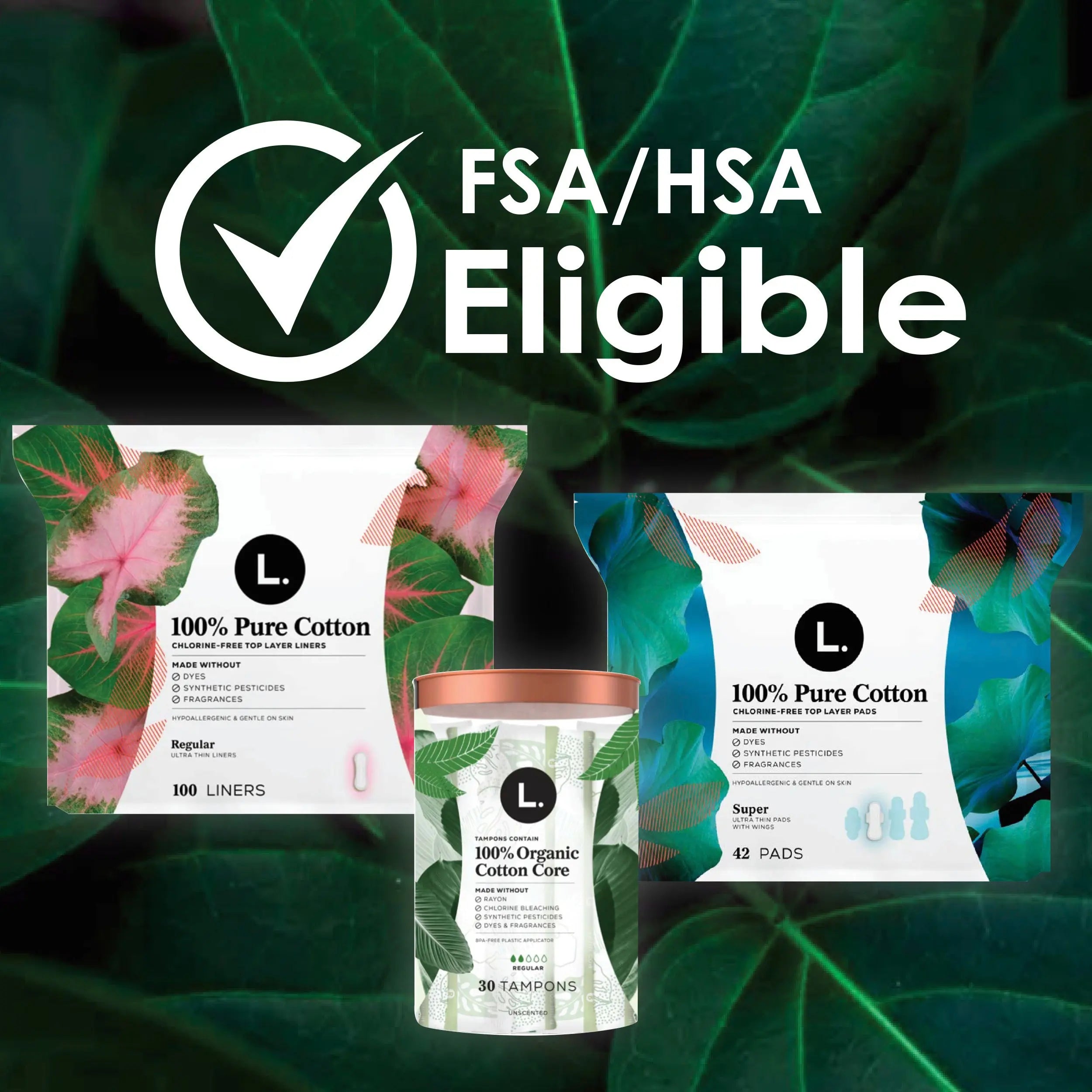 L. Period Liners with a tagline "Exceptional Period Care for All"