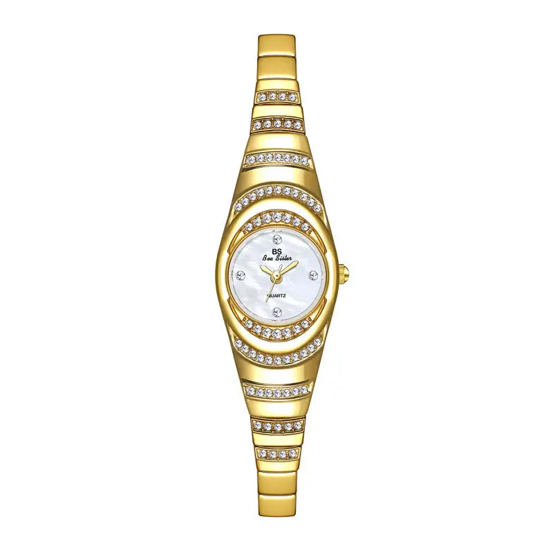 Ladies Gold Watch Diamond Wristwatch Female Fashion Bracelet Watches Women Full Diamond Watch Rizkfromrazzak