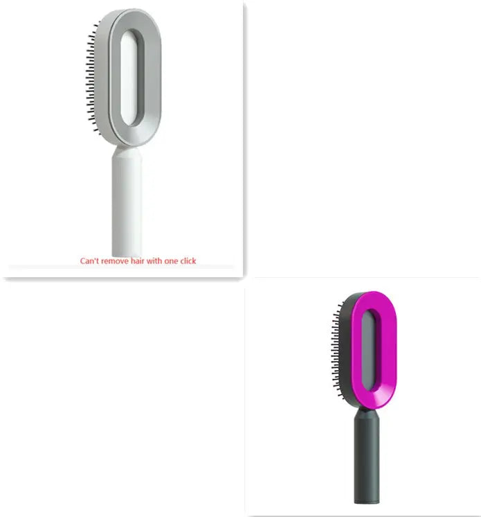 Self Cleaning Hair Brush For Women One-key Cleaning Hair Loss Airbag Massage Scalp Comb Anti-Static Hairbrush null