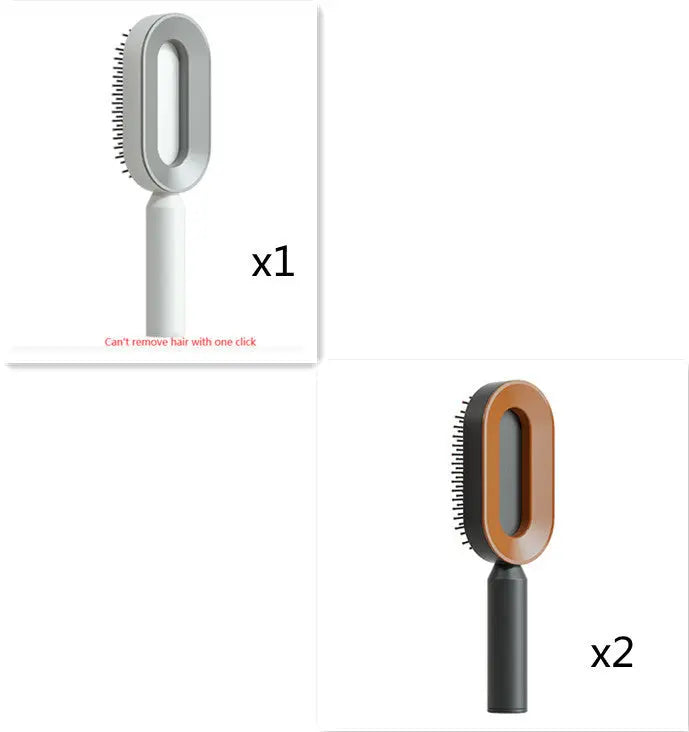 Self Cleaning Hair Brush For Women One-key Cleaning Hair Loss Airbag Massage Scalp Comb Anti-Static Hairbrush null