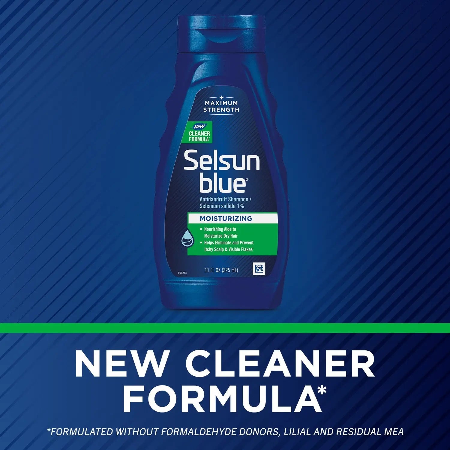 Selsun Blue Moisturizing with Aloe Dandruff Shampoo, 11 Oz Adorn Glow