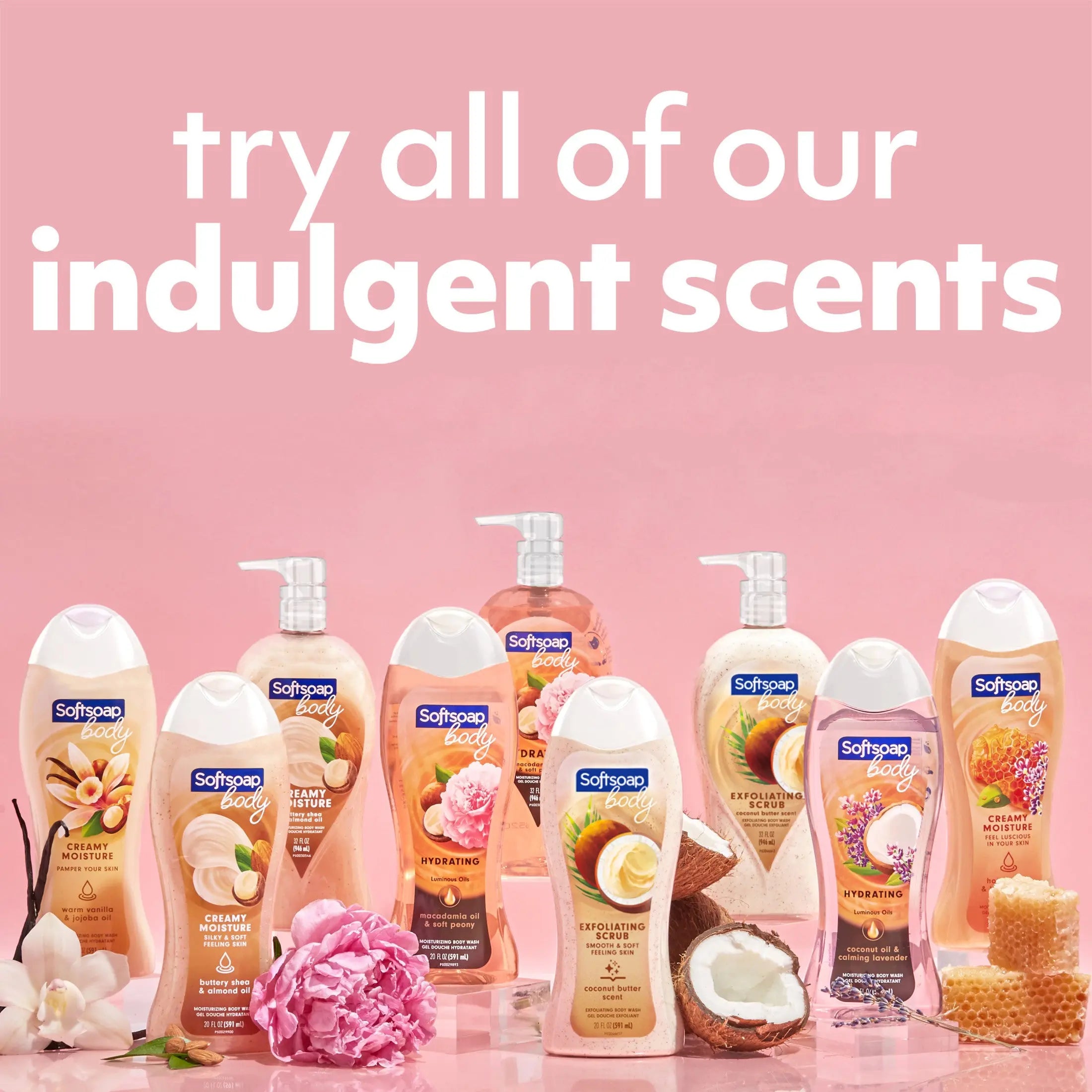 Softsoap Exfoliating Body Wash Scrub, Coconut Butter - 20 Fluid Ounce (4 Pack), All Skin Types, Adult Rizkfromrazzak