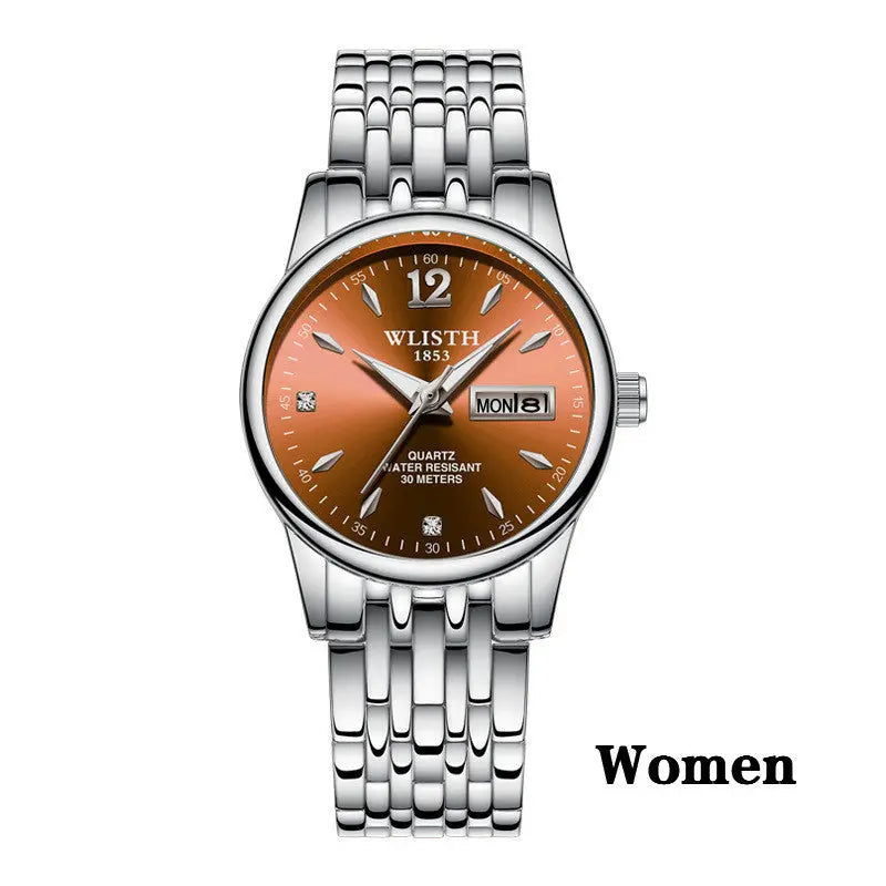 Women Dress Watch Rose Gold Stainless Steel WLISTH Brand Fashion Ladies Wristwatch Week Date Quartz Clock Female Luxury Watches Rizkfromrazzak