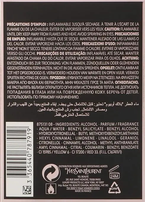 Yves Saint Laurent Eau De Parfum Spray for Women, Black Opium, 1.6 Ounce Adron Glow